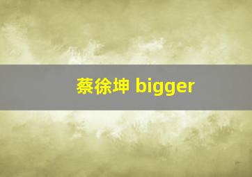 蔡徐坤 bigger